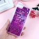Чехол Glitter для Iphone SE 2022 Бампер Жидкий блеск фиолетовый - изображение 1