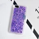 Чехол Glitter для Iphone 5 / 5s / SE Бампер Жидкий блеск фиолетовый - изображение 2