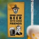 Настенная открывалка для бутылок Drink good beer with good friends 32*15 см (ODP_20J006) - изображение 2