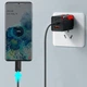 Сетевое зарядное устройство BASEUS GaN2 Pro Quick Charger 1USB/2Type-C, QC/PD, 5A, 65W с кабелем USB Type-C и быстрой зарядкой Black (CCGAN2P-B01) - изображение 6