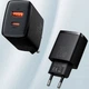 Сетевое зарядное устройство BASEUS Compact Quick Charger 1USB/1Type-C, QC/PD, 20W, 3A| с быстрой зарядкой Black (CCXJ-B01) - изображение 8