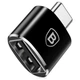 Адаптер перехідник Baseus Female USB для Type-C Male OTG Adapter Converter |2.4A| black (CATOTG-01) - зображення 1