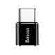 Адаптер переходник BASEUS mini Micro USB to Type-C |2.4A| black (CAMOTG-01) - изображение 3