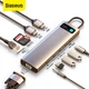 HUB адаптер Baseus Metal Gleam Series 11-in-1 3xUSB3.0+2x4K HD+Type-C+TF+SD+Type-C PD+VGA+3.5m+RJ45 перехідник хаб (CAHUB-CT0G) - зображення 4