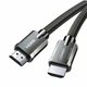 Межкомпонентный кабель UGREEN HD135 HDMI to HDMI, 2 m, v2.1 8K-60Hz/4K-120Hz Braided Gray 70321 - изображение 2