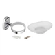 Мильниця з тримачем Lidz Oreo 0201 настінна (матове скло) LDORE0201CRM22083 Chrome - зображення 3