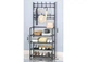 Універсальний вішалка для одягу New simple floor clothes rack size 60X30X151см Чорний - зображення 4