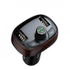 FM-модулятор Baseus T-Typed S-09 Bluetooth MP3 Car Charger 2.4 A 2 USB Dark coffee (CCALL-TM12) - изображение 6