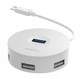 USB-хаб USB Type-C Baseus Round Box 5-in-1 0.12m (USB 2.0, USB 3.0, MicroUSB) (CAHUB-G02) White - зображення 1