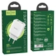 Мережеве зарядне (ЗЗП) Hoco N5 Favor 20W PD+QC3.0 (1USB/1Type-C/3A) Білий - зображення 4