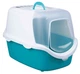 Туалет Trixie Vico Open Top Litter Tray для кішок 40см х 40см × 56см бірюзовий з білим (TX-40345) - зображення 1