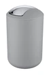 Контейнер мусорный с откидной крышкой Wenko Brasil L Grey, d19.5x31 см, 6.5 л серый (22250100) - изображение 1