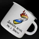 Кружка эмалированная Enamel mug с принтом Доброго вечора, ми з України белая 400 мл - изображение 2