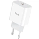 Сетвое зарядное устрйство с разъемом Type-С HOCO C76A Plus Speed source (1Type-C, PD/QC, 20W, 3A). White - изображение 1