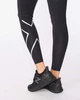 Женские компрессионные тайтсы 2XU, Hi-Rise Compress Tights, M, черный/серебристый логотип - изображение 6