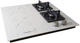 Варочная поверхность комбинированная Luxor Exclusive GI 67 Wh Slider SS + круглая подставка Wok (для газовой части) в подарок, белый - изображение 2