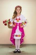 Костюм вышитый Волинські візерунки для девочки Анютины глазки 134 см (розовый) - изображение 1