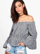 Топ со спущенными плечами Boohoo 15090000890541 S (91558S) Черный - изображение 1