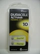 Батарейка Duracell Hearing Aid ZA10 для слуховых аппаратов - изображение 1