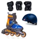 Раздвижные ролики Rollerblade Microblade 2020 с комплектом защиты 3в1 - изображение 1