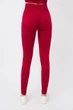 Легінси жіночі спортивні в рубчик з моделювальним швом Giulia LEGGINGS RIB S/M Bordo-winery, Весняні жіночі спортивні штани - зображення 5