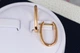 Серьги Xuping Jewelry овальные дорожки 1.7 см золотистые - изображение 2