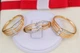 Кольцо Xuping Jewelry с родием с тремя камнями на тонких полосках р 19 золотистое - изображение 1