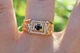 Печатка Xuping Jewelry черный фианит в квадрате по бокам тесненная змейка р 18 золотиста - изображение 4