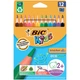 Олівці кольорові Bic Evolution Triangle 12 шт (bc8297356) - зображення 1