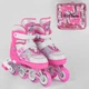 Детские раздвижные ролики Best Roller 7005-S, размер 28-32, колеса PU, Розовые - изображение 10
