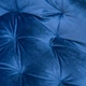 Кресло мягкое обеденное велюровое Intarsio MAGIC черный металлический каркас / ткань темно - синий - изображение 6