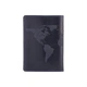 Кожаная обложка на паспорт HiArt PC-01 Shabby Ink World Map Синий - изображение 2