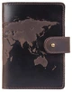 Обложка для паспорта из кожи Hi Art «World Map» PB-03S/1 Shabby Gavana Brown Темно-коричневый - изображение 1
