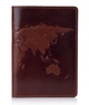 Обложка-органайзер для документов из кожи HiArt World Map PC-03-C19-1436-T001 Коньячный - изображение 1