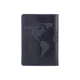 Обложка для паспорта из кожи Hi Art «World Map» PC-02 Темно-синий - изображение 5