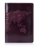Обложка-органайзер для документов из кожи HiArt World Map PC-03-C19-1718-T001 Фиолетовый - изображение 1