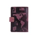 Обложка для паспорта из кожи Hi Art «7 wonders of the world» PB-02/1 Shabby Plum Фиолетовый - изображение 3