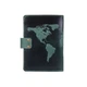 Обложка для паспорта из кожи Hi Art «World Map» PB-03S/1 Shabby Alga Темно-зеленый - изображение 3