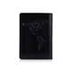 Обложка для паспорта из кожи HiArt PC-01 Crystal Panther World Map Черный - изображение 5