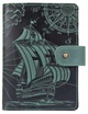 Обложка для паспорта из кожи Hi Art «Discoveries» PB-03S/1 Shabby Alga Темно-зеленый - изображение 1