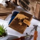 Обкладинка для паспорта з шкіри Hi Art «World Map» PB-02/1 Shabby Honey Пісочний - зображення 7