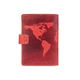 Обложка для паспорта из кожи Hi Art «World Map» PB-03S/1 Shabby Red Berry Красный - изображение 6