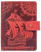Обложка для паспорта из кожи Hi Art «Discoveries» PB-03S/1 Shabby Red Berry Красный - изображение 1