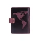 Обложка для паспорта из кожи Hi Art «World Map» PB-03S/1 Shabby Plum Фиолетовый - изображение 3