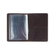 Обложка для паспорта из кожи Hi Art PB-03S Shabby Gavana Brown Темно-коричневый - изображение 4