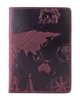 Кожаная фиолетовая обложка на паспорт HiArt PC-01 7 wonders of the world Фиолетовый - изображение 1