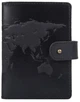 Обложка для паспорта из кожи Hi Art «World Map» PB-02/1 Shabby Night Черный - изображение 1