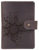 Обложка для паспорта из кожи Hi Art «Mehendi Classic» PB-03S/1 Shabby Gavana Brown Темно-коричневый - изображение 1