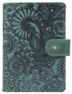 Обкладинка для паспорта з шкіри Hi Art «Mehendi Art» PB-03S/1 Shabby Alga Темно-зелений - зображення 1