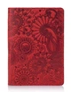 Обложка для паспорта из кожи HiArt PC-02 Shabby Red Berry Mehendi Art Красный - изображение 1